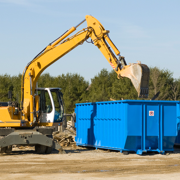 are there any restrictions on where a residential dumpster can be placed in Sumerco